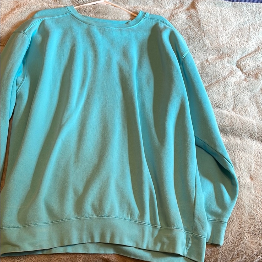 Aqua sweatshirt with long sleeves XL, Long length